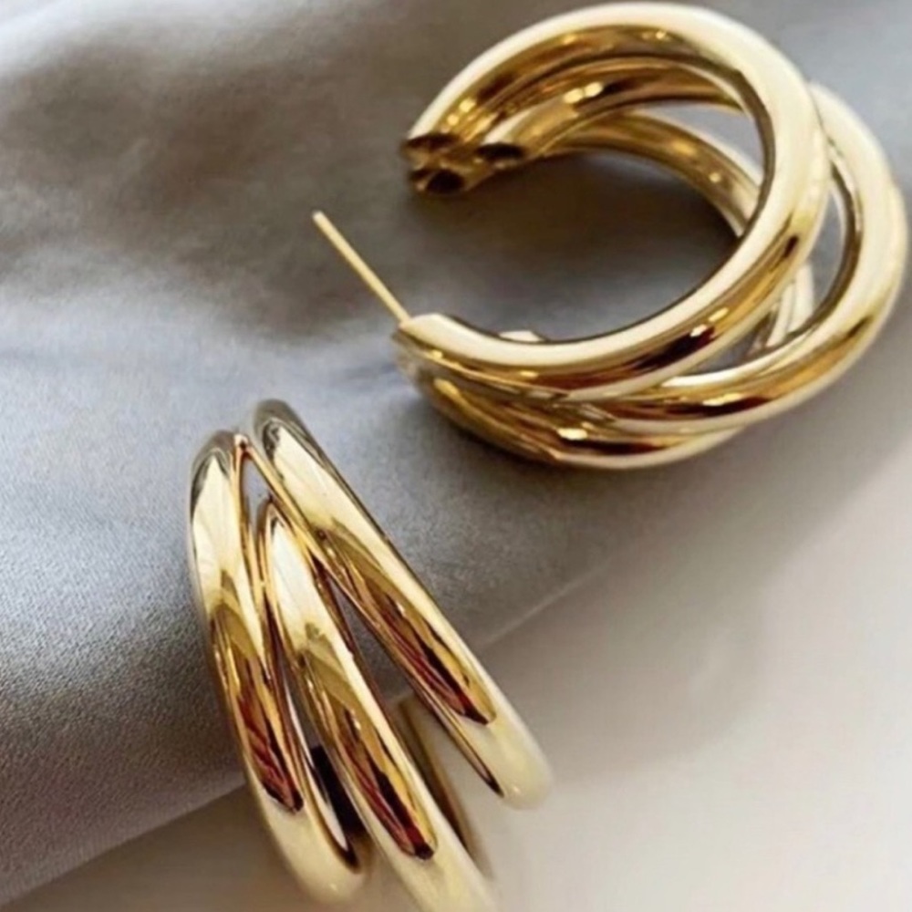 New Minimalist Thick Tube Geometric Round Metal Go